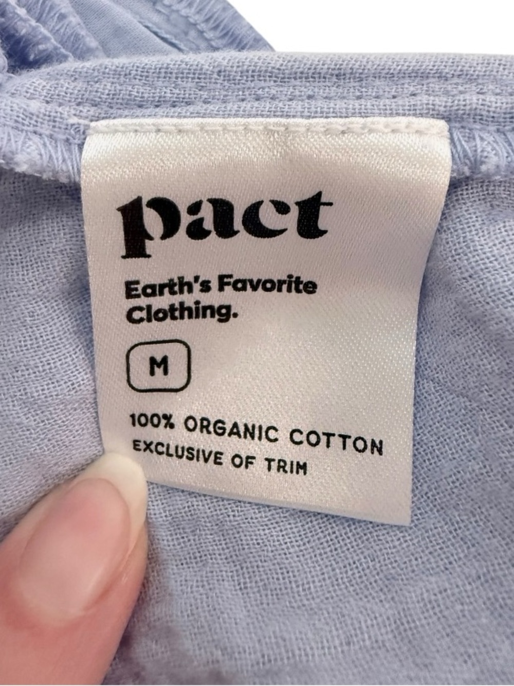 Pact Coastal Double Gauze Split Hem Pants Organic Cotton Blue Women’s Medium - Picture 7 of 7